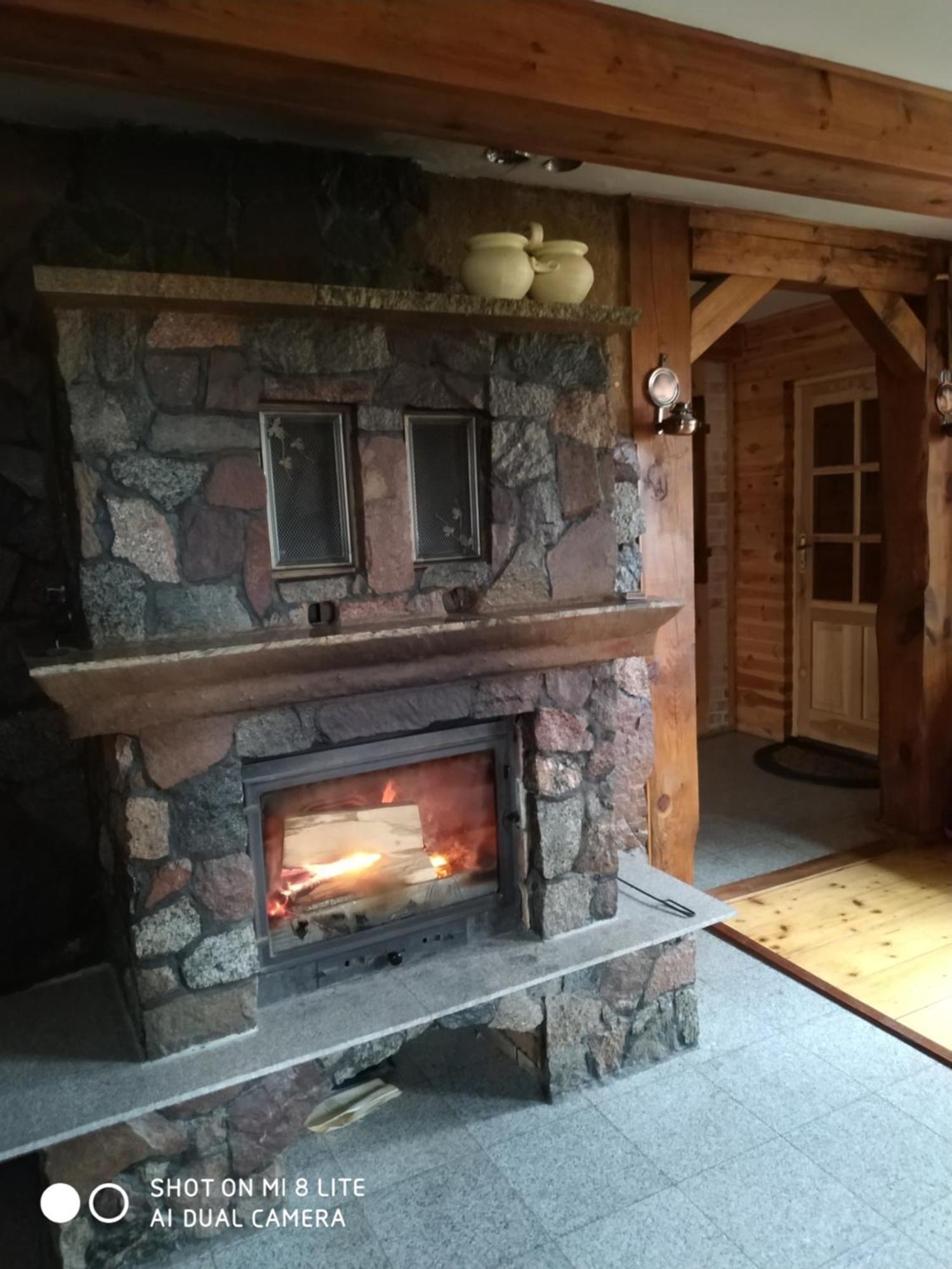 Dom Z Sauna - Lugiele Dzierwiany Exterior foto