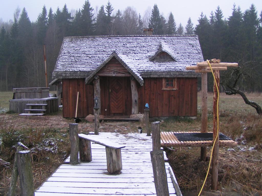 Dom Z Sauna - Lugiele Dzierwiany Exterior foto